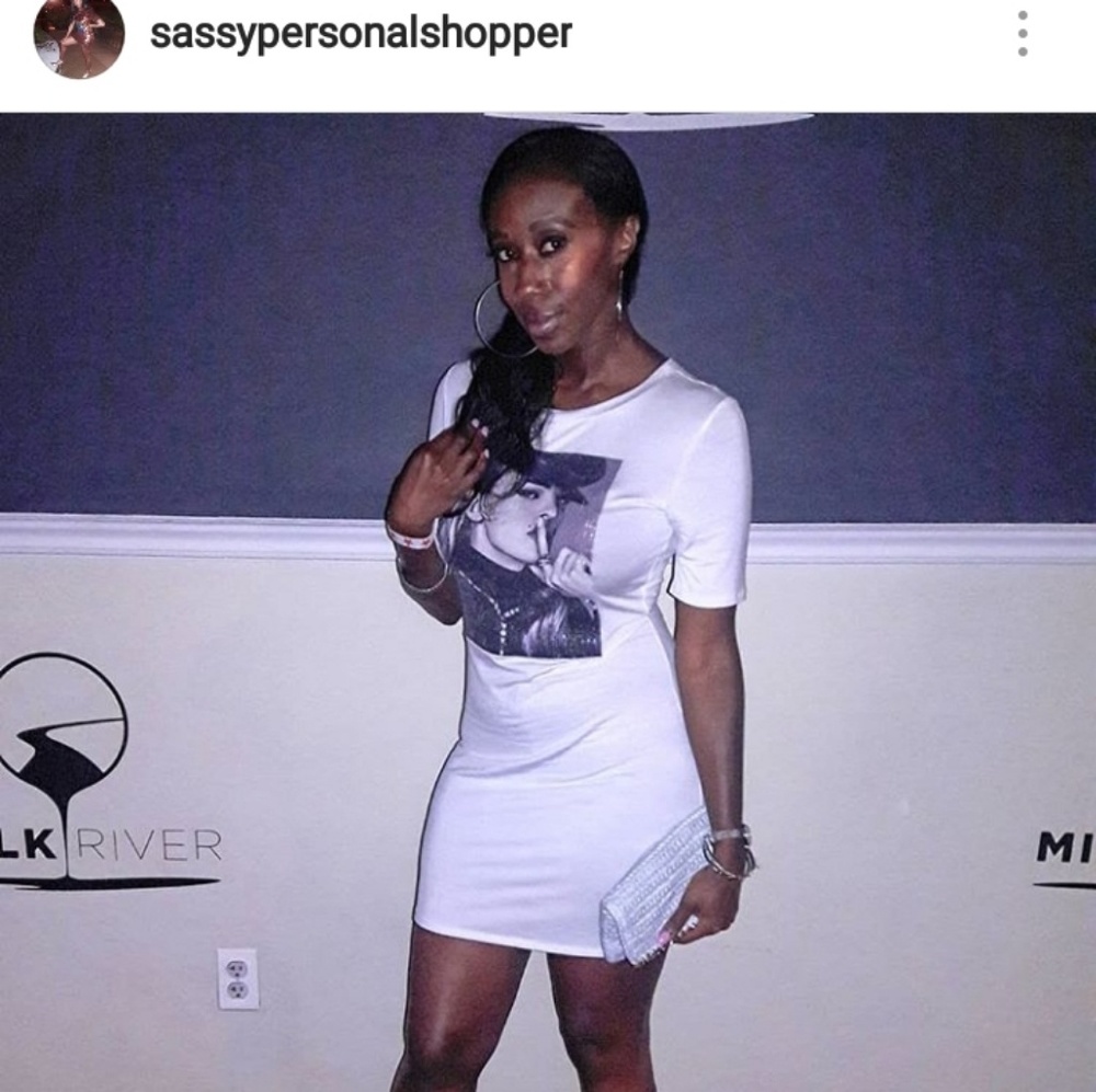 T shirt dress with sequin detail